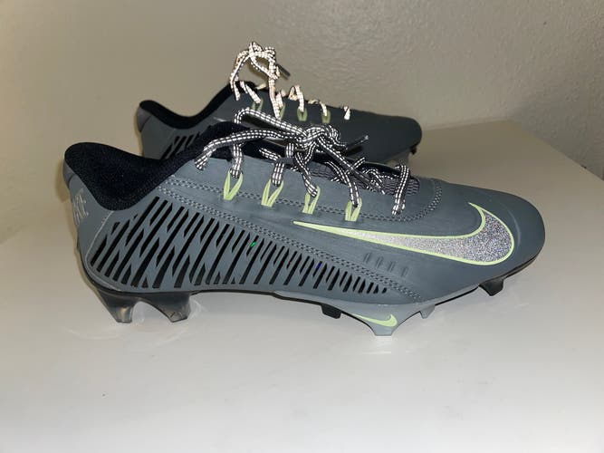 Men's Nike Vapor Edge 360 VC Grey Silver Volt Cleats Football DO6294-002 Size 8