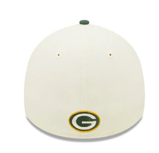 Green Bay Packers Black and White 2022 Sideline 39THIRTY Flex Hat