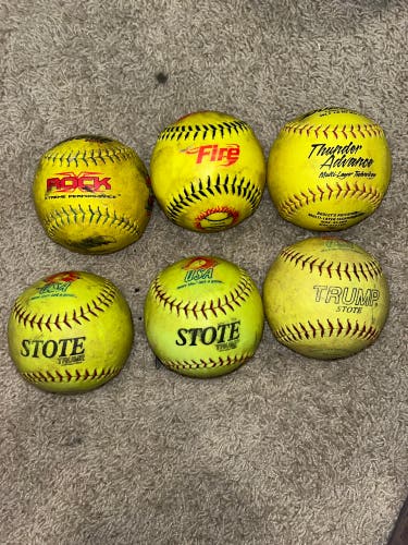 Slightly Used 6 Pack Softballs