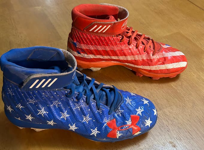 Youth Molded Cleats Under Armour Bryce Harper 4th Of July