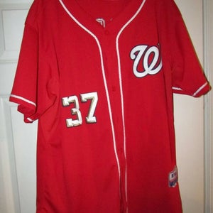 Authentic Washington Nationals Vintage Red ALTERNATE Jersey 48 RARE!!