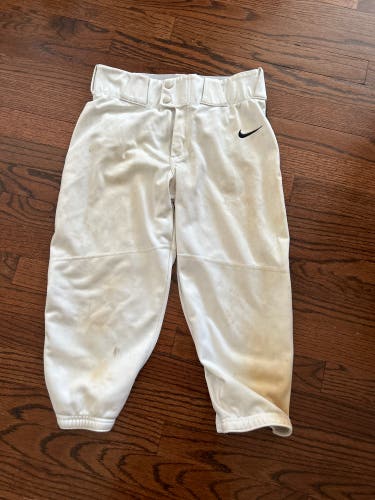 Nike YXL White Black Piping baseball knicker pants used