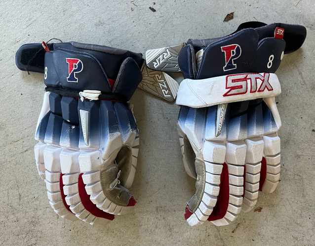 Used Player's STX Surgeon RZR Lacrosse Gloves Large