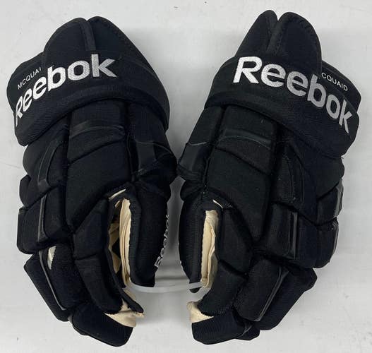REEBOK 10KN PRO STOCK CUSTOM HOCKEY GLOVES 15" BRUINS MCQUAID NEW(11006)