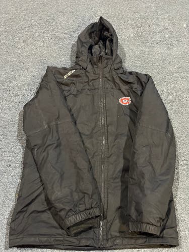 Used Black CCM St. Cloud State Winter Jacket Small