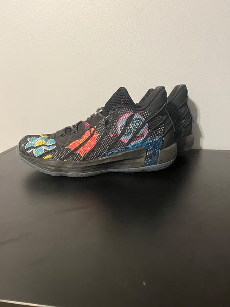 Used Size 12 Adidas Dame Day Of The Dead Shoes SidelineSwap