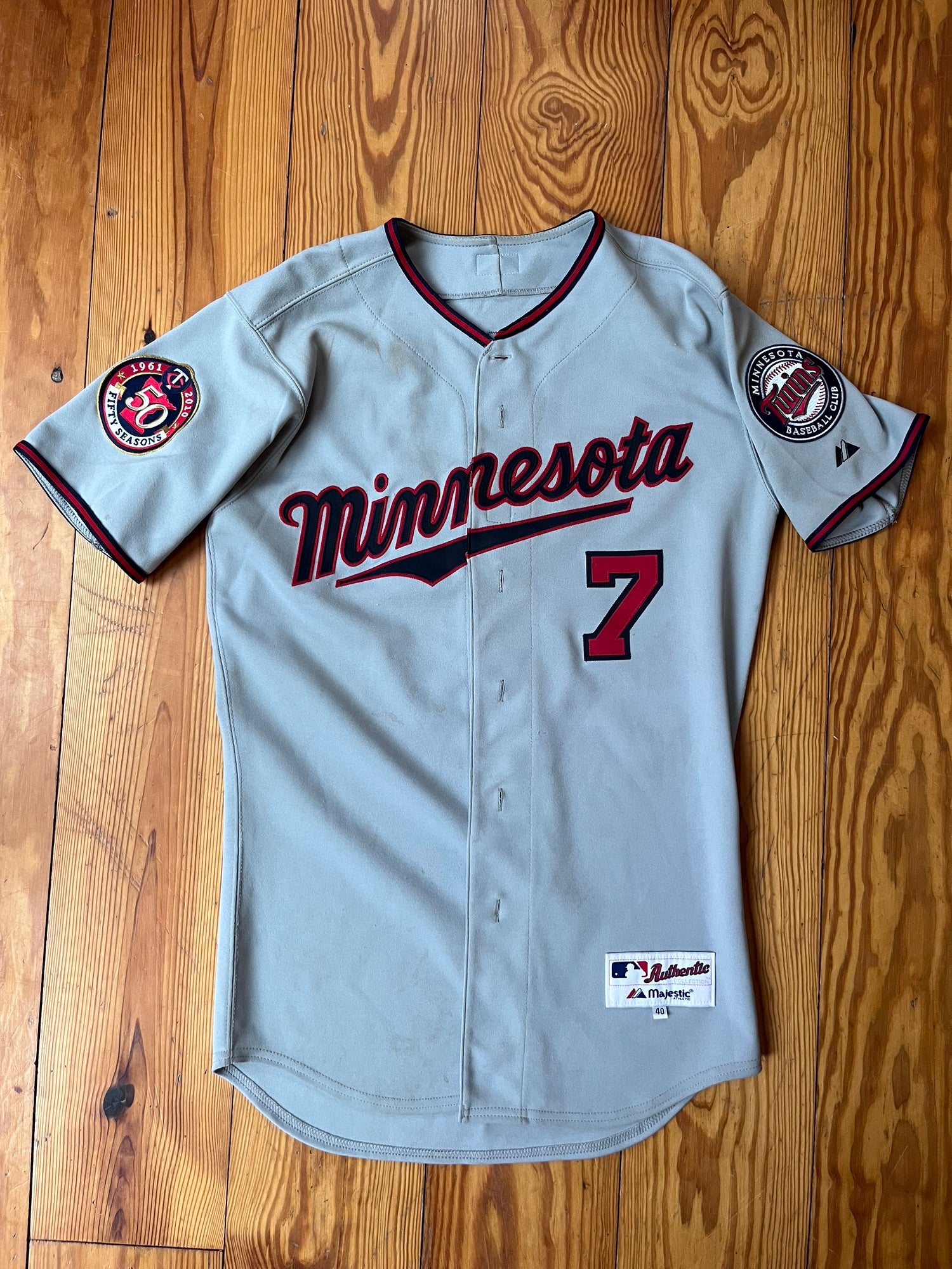 Majestic MLB Authentic Joe Mauer Minnesota Twins