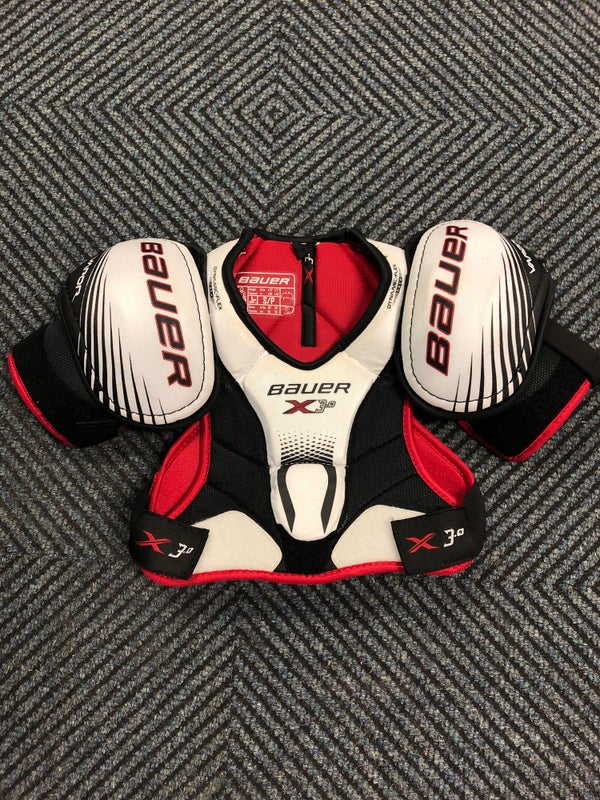 Used Junior Bauer Vapor X3.0 Hockey Shoulder Pads (Size: Small)