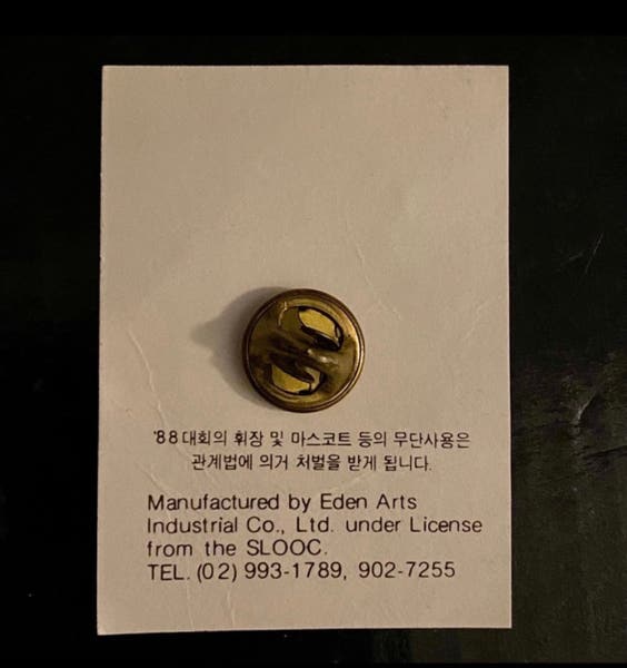 PIN PINS ENAMEL OLYMPIC GAME JO OLYMPIQUE USA SEOUL KOREA