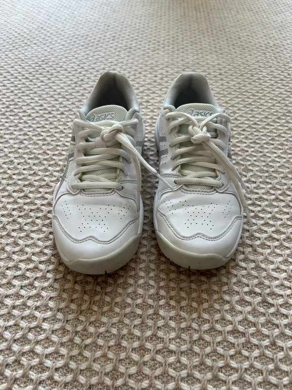 Kids Size 3.0 (Women's 4.0) White Asics Gel-Game 7 Tennis Shoes