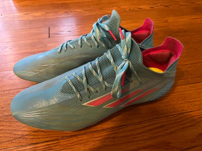 adidas Soccer X SPEEDFLOW.1 FG GW7457 Sky Rush Team Shock Blue-Pink US 8.5