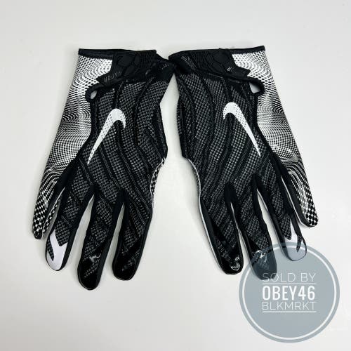 Nike Vapor Knit  Football Receiver Gloves Checkered Palm Black 4XL