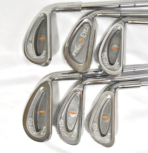 PING ORANGE EYE IRON SET - 6 IRONS SHAFT-36 1/4 IN - RIGHT HANDED