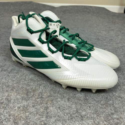 Adidas Mens Football Cleats 16 White Green Shoe Lacrosse Freak Carbon Mid B2