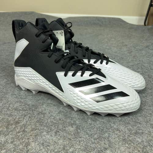 Adidas Mens Football Cleat 16 White Black Shoe Freak Mid MD Sport Lacrosse F3