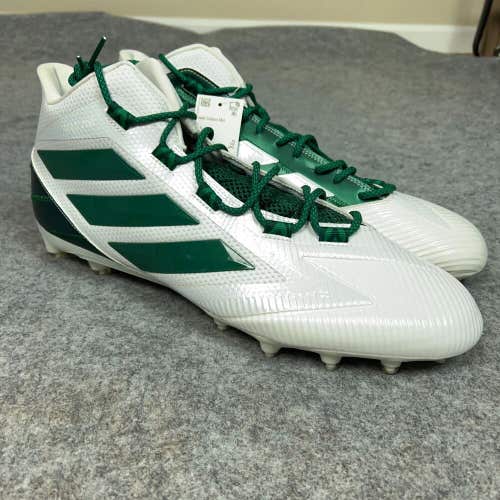 Adidas Mens Football Cleats 17 White Green Shoe Lacrosse Freak Carbon Mid B1
