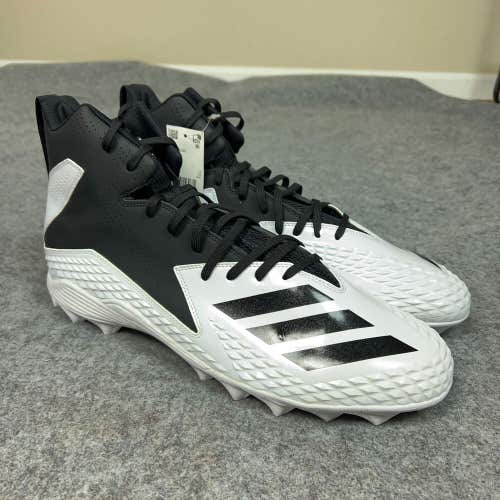 Adidas Mens Football Cleat 16 White Black Shoe Freak Mid MD Sport Lacrosse F1
