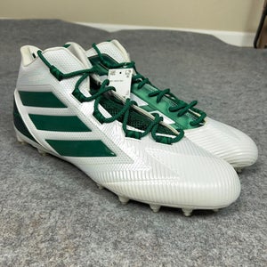 Adidas Mens Football Cleats 16 White Green Shoe Lacrosse Freak Carbon Mid B1