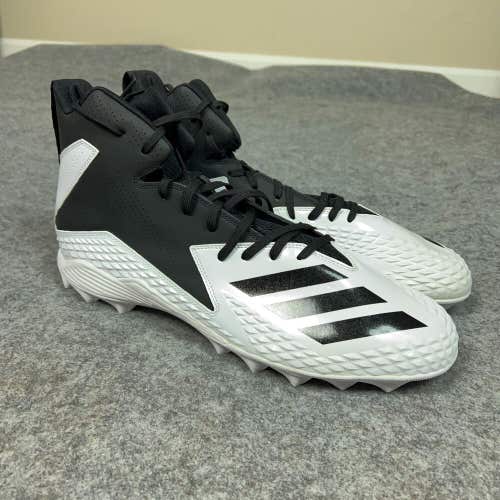 Adidas Mens Football Cleat 16 White Black Shoe Freak Mid MD Sport Lacrosse F4