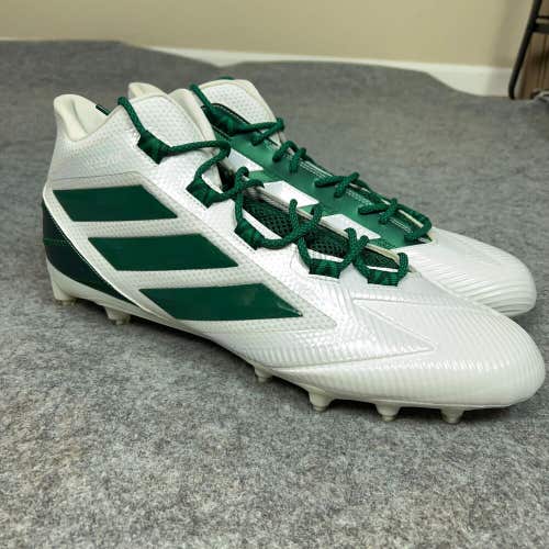 Adidas Mens Football Cleats 17 White Green Shoe Lacrosse Freak Carbon Mid B2