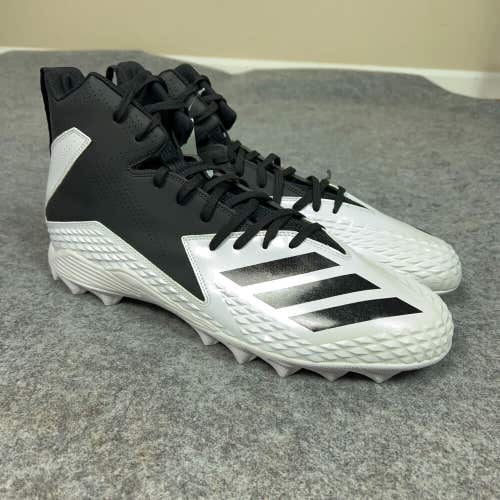 Adidas Mens Football Cleat 16 White Black Shoe Freak Mid MD Sport Lacrosse F4