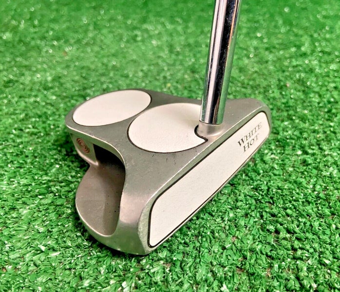 Odyssey White Hot 2-Ball CENTER-SHAFT Mallet Putter RH Fluted