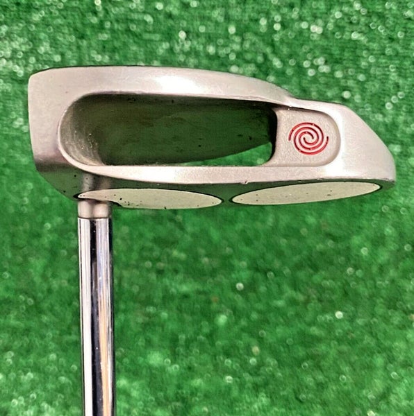 Odyssey White Hot 2-Ball CENTER-SHAFT Mallet Putter RH Fluted