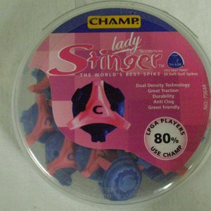 Lady Stinger Champ Spikes 20 Cleat Set (Tri-LOK) w/ Golf Shoe Wrench NEW
