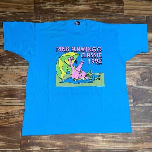 Vintage 1992 Pink Flamingo Classic DePere Wisconsin Single Stitch T-Shirt XXL
