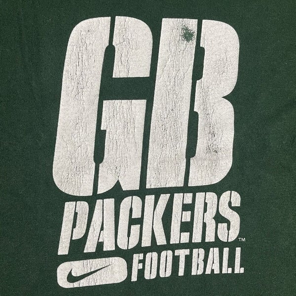 Vintage Green Bay Packers Nike Pro Line Football T-Shirt Mens Size