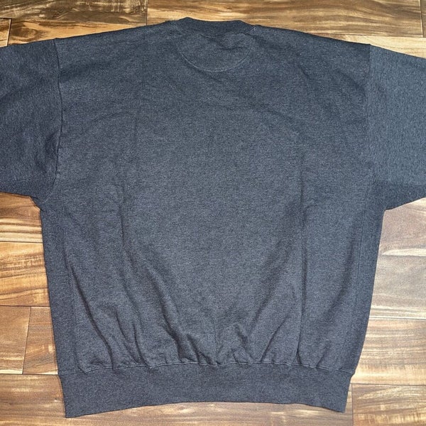 Vintage 90s Nike Center Swoosh Spellout Gray Sweatshirt Grey Tag Size Mens  2XL