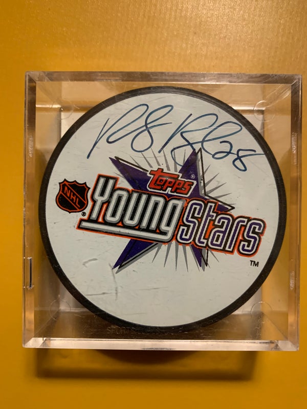 Autographed Signed Robyn Regehr Hockey Puck Topps Young Stars 2001-2002 Topps Factory Sealed