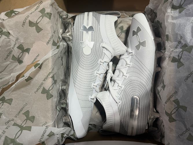 White Men's Size 11.5 (Women's 12.5) Mid Top Spotlight