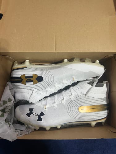 White Men's Size 11.5 (Women's 12.5) Mid Top Spotlight