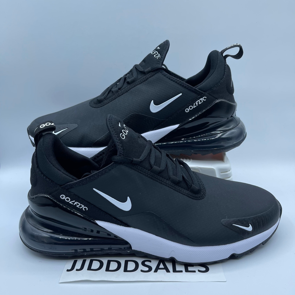 Nike Air Max 270 G Spikeless Golf Shoes CK6483-001 Black White Men's Size 11.5 NEW