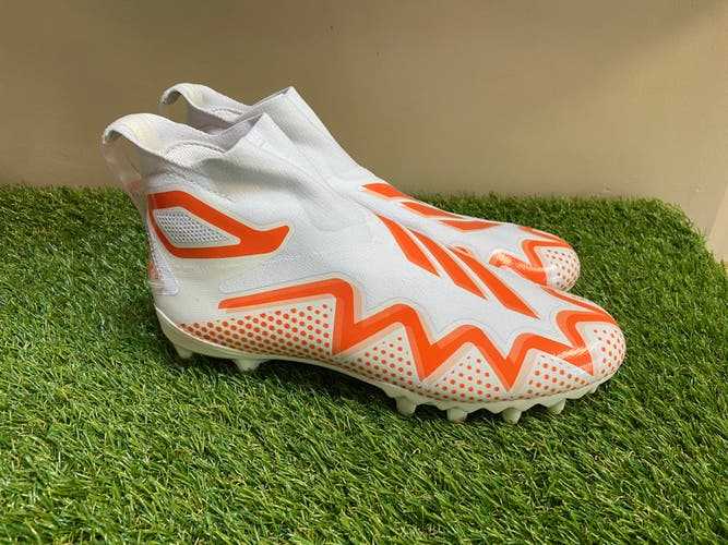 Adidas Freak Ultra 22 Primeknit Laceless Football Cleats 10 White Orange GZ0464