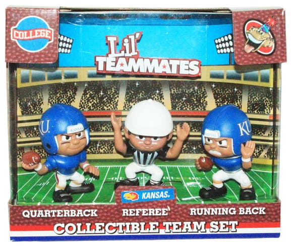 3 Lil Teammates University Of Kansas Jayhawks NCAA - 2.5" Football Toy Figures