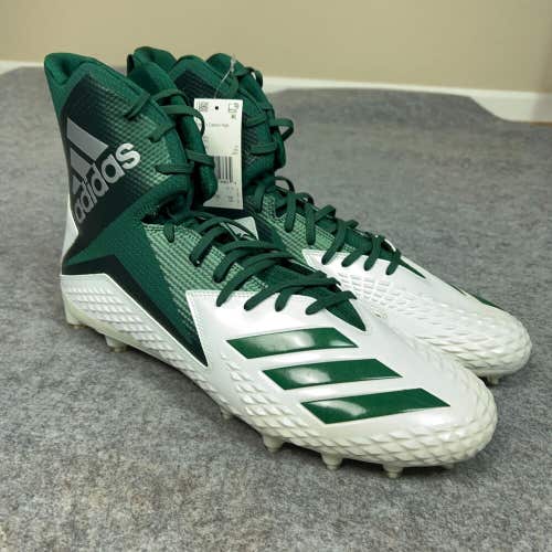 Adidas Mens Football Cleats 16 White Green Shoe Lacrosse Freak X Carbon High G4