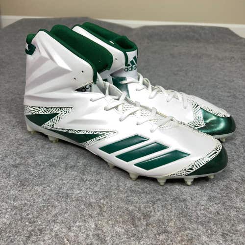 Adidas Mens Football Cleats 17 White Green Shoe Lacrosse Freak X Carbon High D1