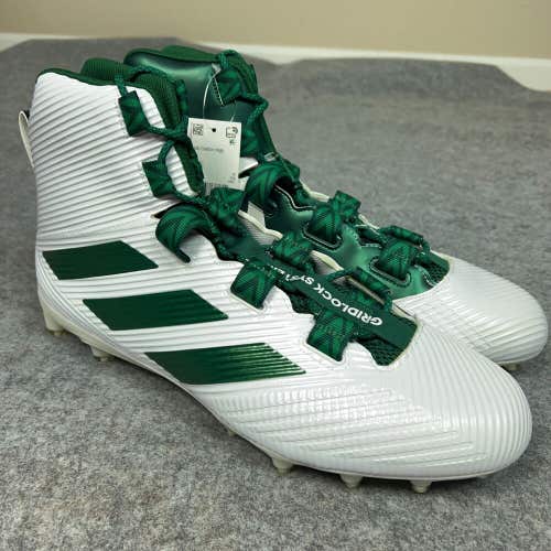 Adidas Mens Football Cleats 16 White Green Shoe Lacrosse Freak Carbon High A2