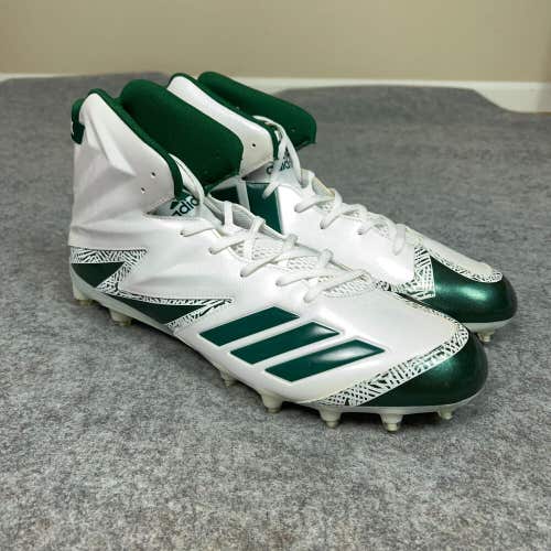 Adidas Mens Football Cleats 15 White Green Shoe Lacrosse Freak X Carbon High D3