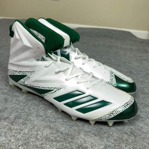 Adidas Mens Football Cleats 16 White Green Shoe Lacrosse Freak X Carbon High V3