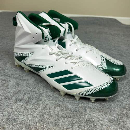 Adidas Mens Football Cleats 16 White Green Shoe Lacrosse Freak X Carbon High D3