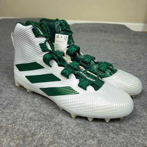 Adidas Mens Football Cleats 15 White Green Shoe Lacrosse Freak Carbon High A168