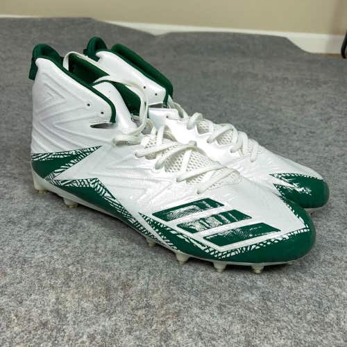 Adidas Mens Football Cleats 16 White Green Shoe Lacrosse Freak X Carbon High D4