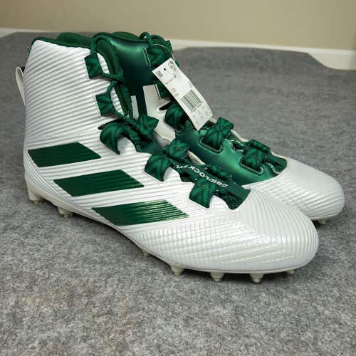Adidas Mens Football Cleats 16 White Green Shoe Lacrosse Freak Carbon High A1