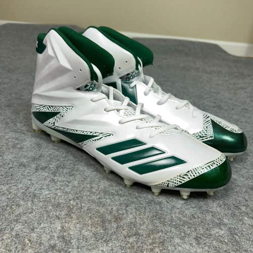 Adidas Mens Football Cleats 16 White Green Shoe Lacrosse Freak X Carbon High D2
