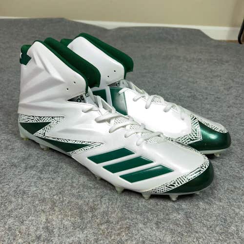 Adidas Mens Football Cleats 18 White Green Shoe Lacrosse Freak X Carbon High D2