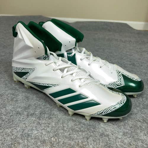 Adidas Mens Football Cleats 17 White Green Shoe Lacrosse Freak X Carbon High D3