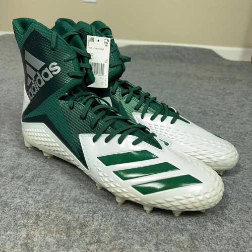 Adidas Mens Football Cleats 16 White Green Shoe Lacrosse Freak X Carbon High G2